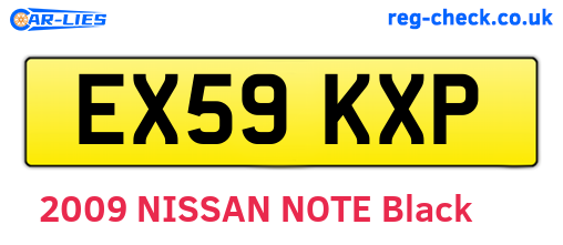 EX59KXP are the vehicle registration plates.