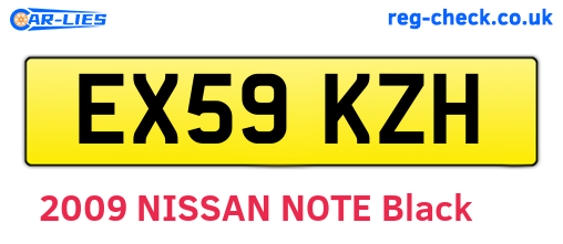 EX59KZH are the vehicle registration plates.