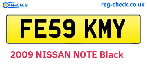 FE59KMY are the vehicle registration plates.