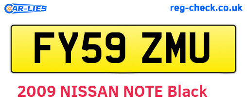 FY59ZMU are the vehicle registration plates.