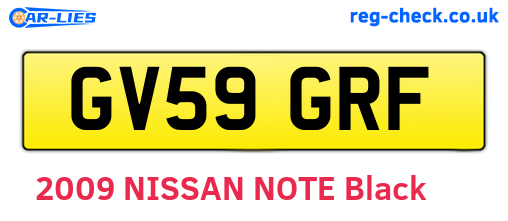 GV59GRF are the vehicle registration plates.
