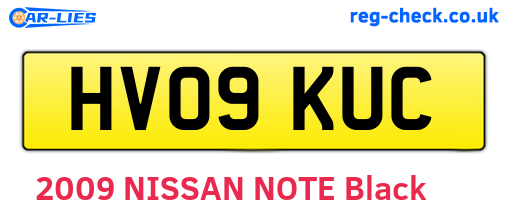 HV09KUC are the vehicle registration plates.