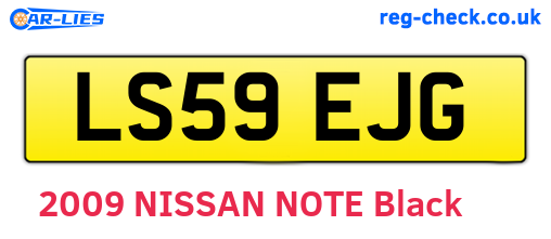 LS59EJG are the vehicle registration plates.