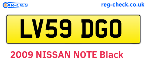 LV59DGO are the vehicle registration plates.