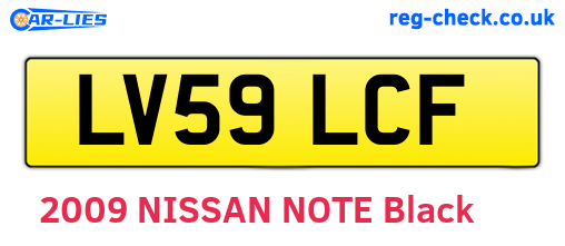 LV59LCF are the vehicle registration plates.