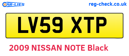 LV59XTP are the vehicle registration plates.