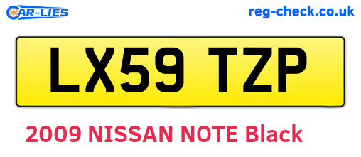 LX59TZP are the vehicle registration plates.