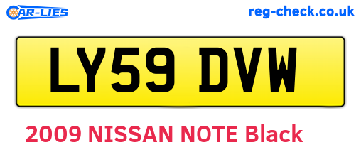 LY59DVW are the vehicle registration plates.