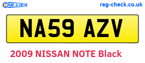 NA59AZV are the vehicle registration plates.