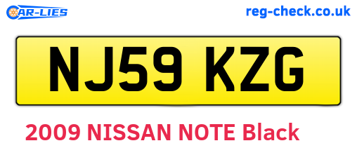 NJ59KZG are the vehicle registration plates.