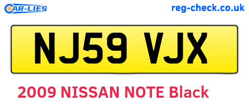 NJ59VJX are the vehicle registration plates.