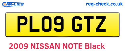 PL09GTZ are the vehicle registration plates.