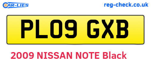 PL09GXB are the vehicle registration plates.