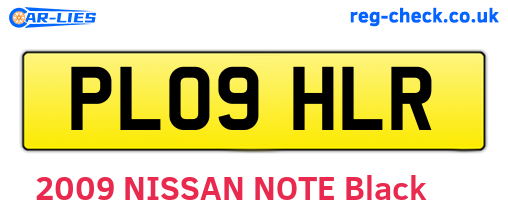 PL09HLR are the vehicle registration plates.