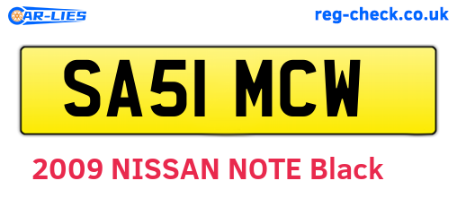 SA51MCW are the vehicle registration plates.