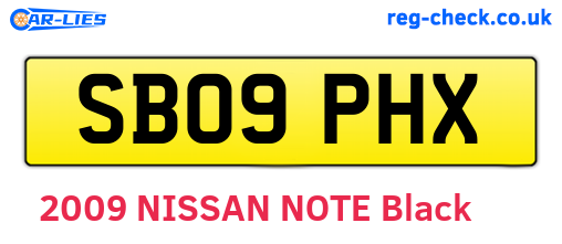 SB09PHX are the vehicle registration plates.