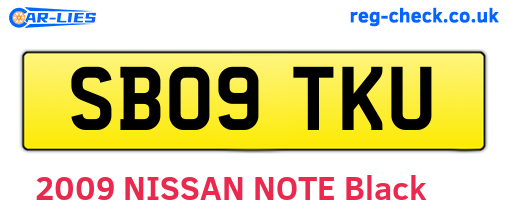 SB09TKU are the vehicle registration plates.