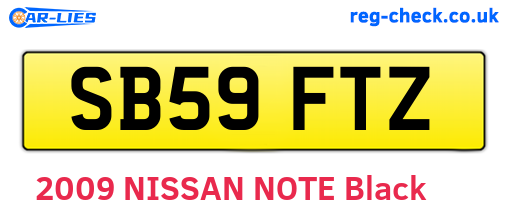 SB59FTZ are the vehicle registration plates.