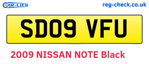 SD09VFU are the vehicle registration plates.