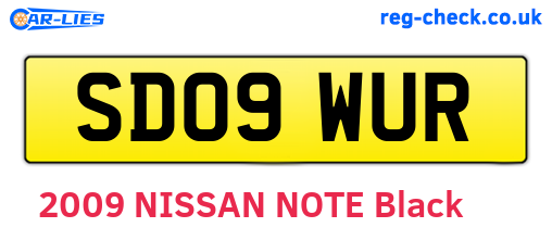 SD09WUR are the vehicle registration plates.
