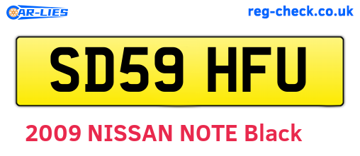 SD59HFU are the vehicle registration plates.