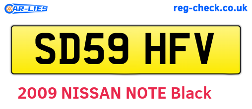 SD59HFV are the vehicle registration plates.