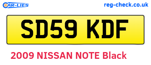 SD59KDF are the vehicle registration plates.