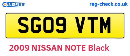 SG09VTM are the vehicle registration plates.
