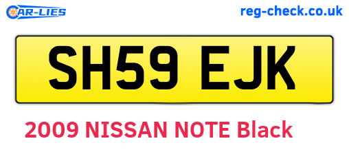 SH59EJK are the vehicle registration plates.