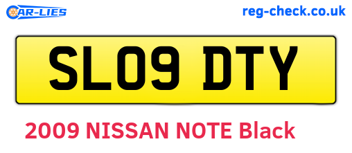 SL09DTY are the vehicle registration plates.