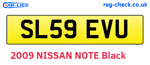 SL59EVU are the vehicle registration plates.