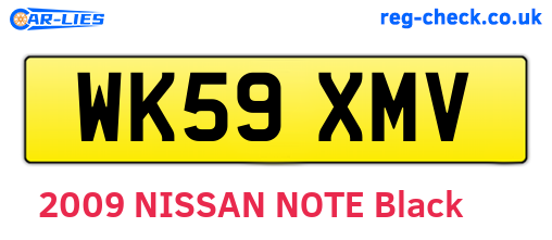 WK59XMV are the vehicle registration plates.