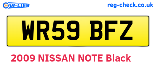 WR59BFZ are the vehicle registration plates.