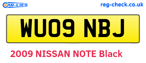 WU09NBJ are the vehicle registration plates.