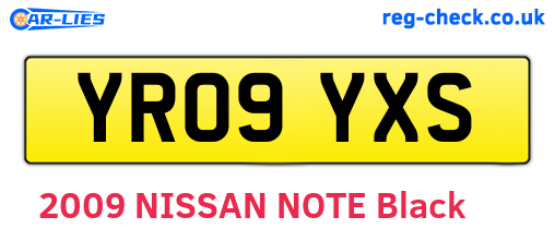 YR09YXS are the vehicle registration plates.