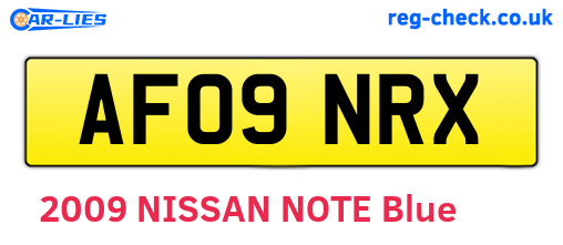 AF09NRX are the vehicle registration plates.