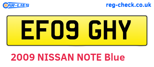 EF09GHY are the vehicle registration plates.