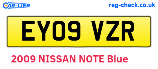 EY09VZR are the vehicle registration plates.