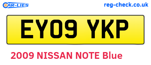 EY09YKP are the vehicle registration plates.