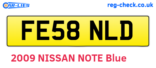 FE58NLD are the vehicle registration plates.