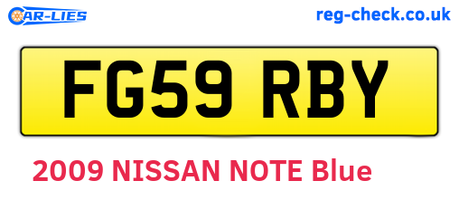 FG59RBY are the vehicle registration plates.