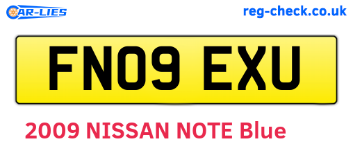 FN09EXU are the vehicle registration plates.