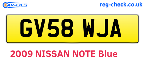 GV58WJA are the vehicle registration plates.