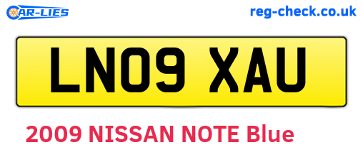LN09XAU are the vehicle registration plates.