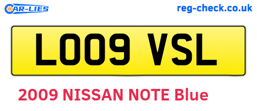 LO09VSL are the vehicle registration plates.