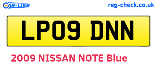 LP09DNN are the vehicle registration plates.