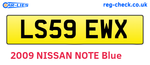 LS59EWX are the vehicle registration plates.
