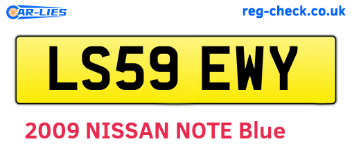 LS59EWY are the vehicle registration plates.
