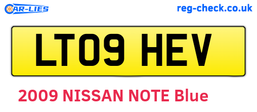 LT09HEV are the vehicle registration plates.