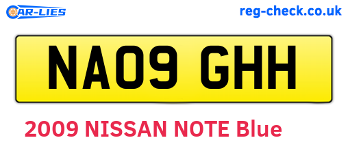 NA09GHH are the vehicle registration plates.